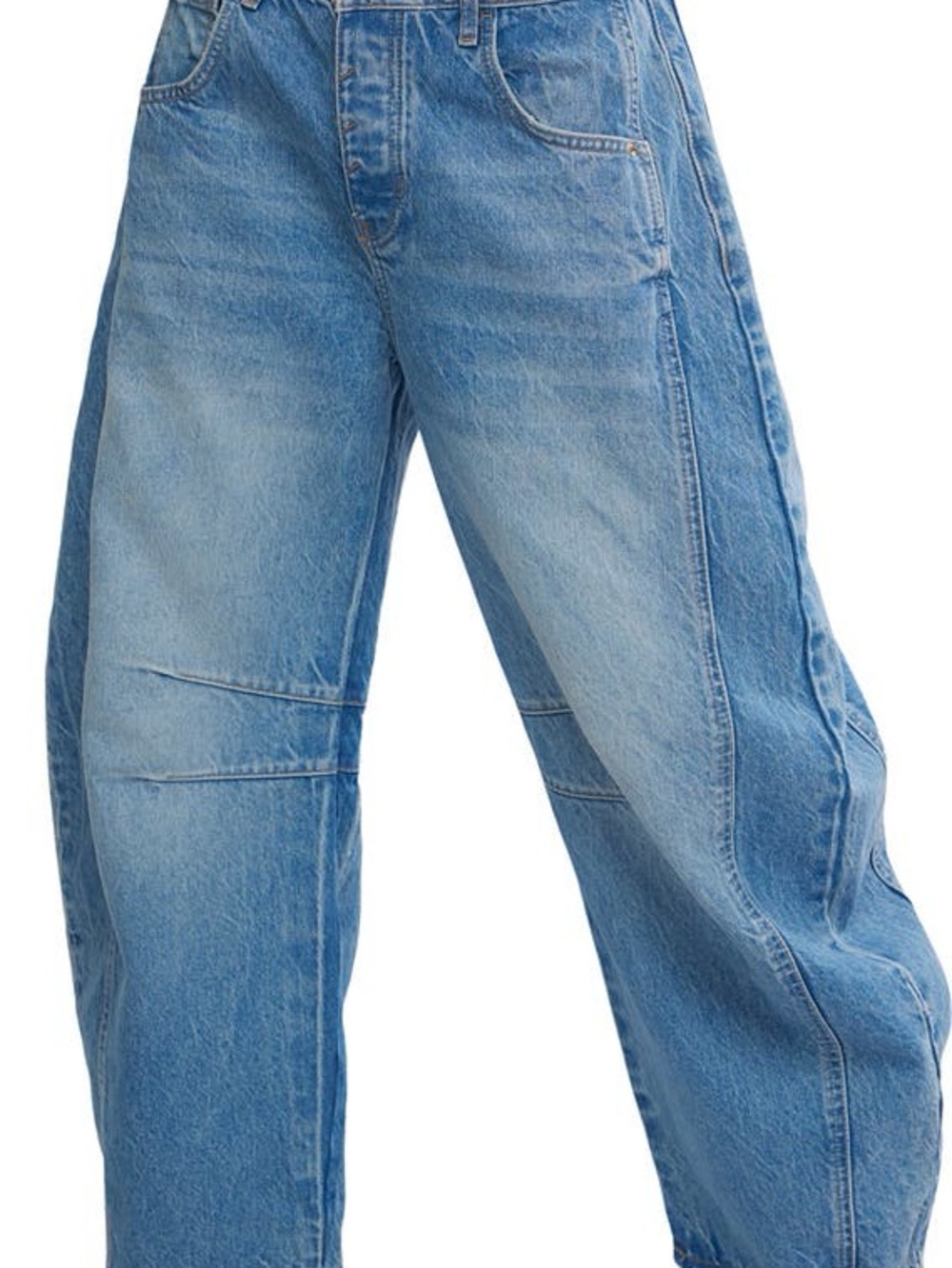 We The Free Medium Blue Cropped Boyfriend Jeans